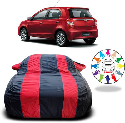 APNEK Car Cover For Toyota Etios (With Mirror Pockets)(Red, Blue)