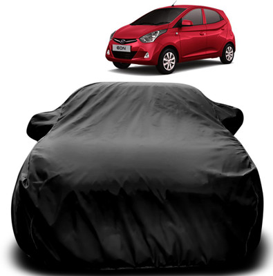Purpleheart Car Cover For Hyundai Eon (With Mirror Pockets)(Black)