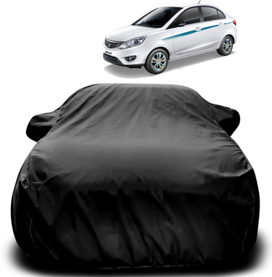 Purpleheart Car Cover For Tata Zest (With Mirror Pockets)(Black)