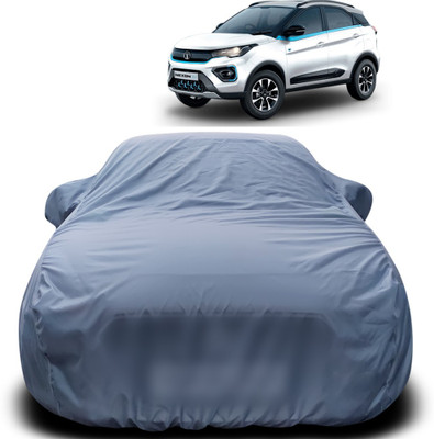 Purpleheart Car Cover For Tata Nexon (With Mirror Pockets)(Grey)