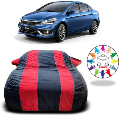 NUMBOR ONE Car Cover For Maruti Suzuki Ciaz (With Mirror Pockets)(Red, Blue)