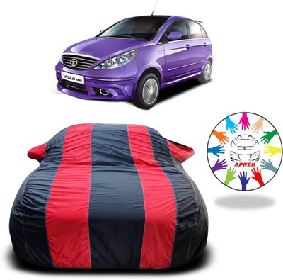 NUMBOR ONE Car Cover For Tata Vista Tech (With Mirror Pockets)(Red, Blue)