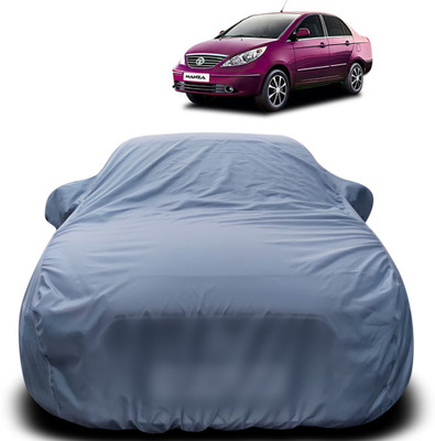 Purpleheart Car Cover For Tata Manza (With Mirror Pockets)(Grey)