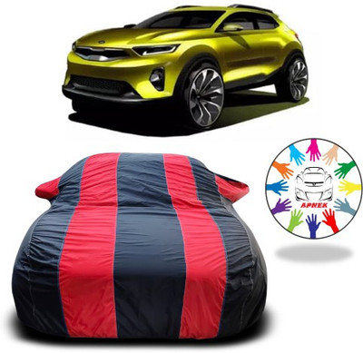 APNEK Car Cover For Kia QYI (With Mirror Pockets)(Red, Blue)