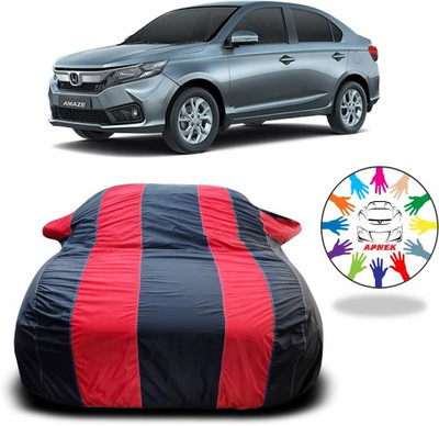 APNEK Car Cover For Honda Amaze (With Mirror Pockets)(Red, Blue)