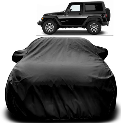 Purpleheart Car Cover For Mahindra Thar (With Mirror Pockets)(Black)