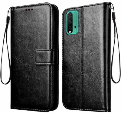 Tingtong Flip Cover for Xiaomi Mi Redmi 9 Power, Xiaomi Poco M3(Black, Cases with Holder, Pack of: 1)