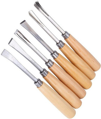 Inditools High Quality 6pc Wood Carving use for wood working Bevel Chisel Set(Pack of 6)