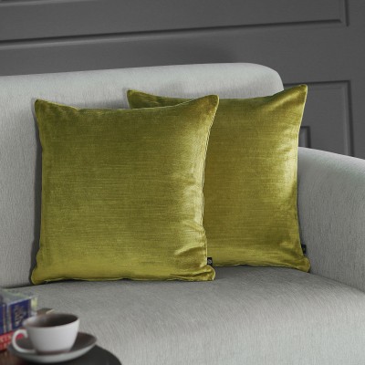 GMF Plain Cushions & Pillows Cover(Pack of 2, 45.72 cm*45.72 cm, Light Green)