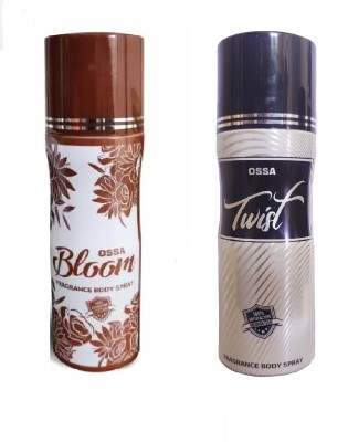 OSSA 1 BLOOM and 1 TWIST deodorant, 200 ml each(Pack of 2) Body Spray  -  For Men & Women(400 ml, Pack of 2)
