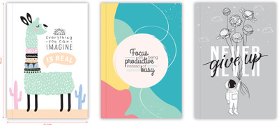 House Of Edi Mini Notebooks Mini Notebook Unruled 100 Pages(Multicolor, Pack of 3)