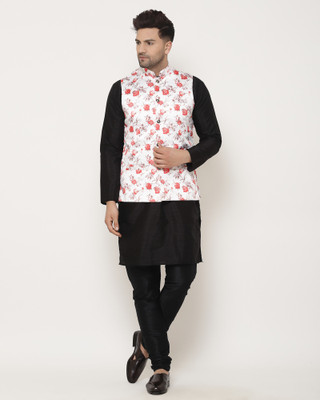 B BEN Men Kurta Pyjama Ethnic Jacket Set