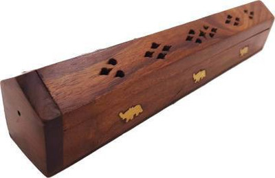 Smarts collection Handcrafted Wooden Sheesham Wood (Rose Wood) Incense Stick Holder & Agarbatti Stand Wooden Incense Holder (Brown) Wooden Incense Holder(Brown)