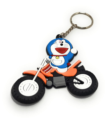 Key Era Doremon Ride On Bike Single Side Rubber Key Chain