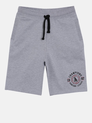 3Pin Short For Boys Casual Solid Pure Cotton(Grey, Pack of 1)