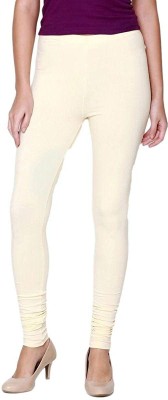 Prabha creations Churidar  Ethnic Wear Legging(White, Solid)