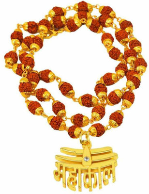 SHRI ASTHA VINAYAK Mahakal Rudraksh Mala Gold-plated Plated Metal Chain