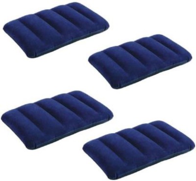 YOUNG STAR Air Stripes, Solid Travel Pillow Pack of 4(Blue)