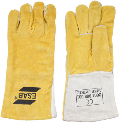 ESAB Leather Welding Hand-Gloves Pack of 1 Pair Leather, Kevlar  Safety Gloves(Pack of 2)