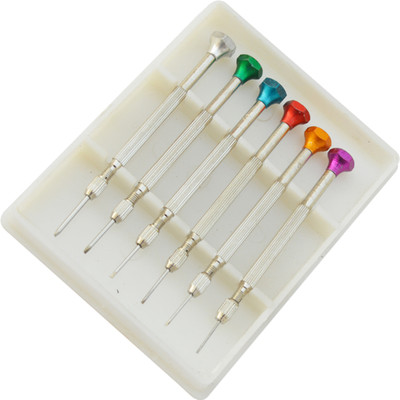 Scorpion Watchmakers Screw Driver Set of 6 in Plastic Box Blade Size: 0.6mm, 0.7mm, 0.8mm, 1.0mm, 1.2mm, 1.3mm Standard Screwdriver Set(Pack of 6)