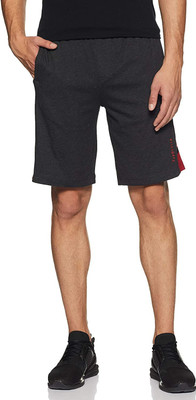 VAN HEUSEN Solid, Color Block Men Dark Grey Sports Shorts