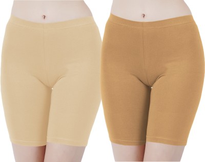 Buy That Trendz Solid Women Beige, Brown Cycling Shorts