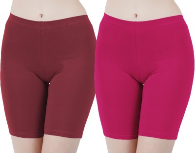 Buy That Trendz Solid Women Grey, Pink Cycling Shorts