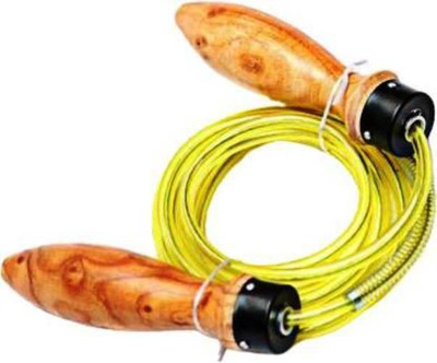 Spocco Wooden Handle jump Rope Ball Bearing Freestyle Skipping Rope (L: 256 cm) Freestyle Skipping Rope(Multicolor, Length: 256 cm)
