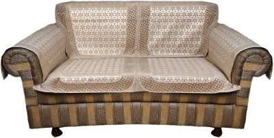 DECOLOGY Velvet Geometric Sofa Cover(Beige Pack of 12)