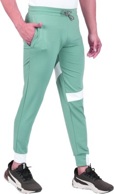 Le Maroco Solid Men Light Green Track Pants