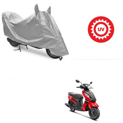 SRENTERPRISES Two Wheeler Cover for Suzuki(Let's, Silver)