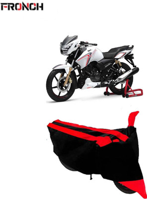 FRONCH Waterproof Two Wheeler Cover for TVS(Apache RTR 180, Red, Black)