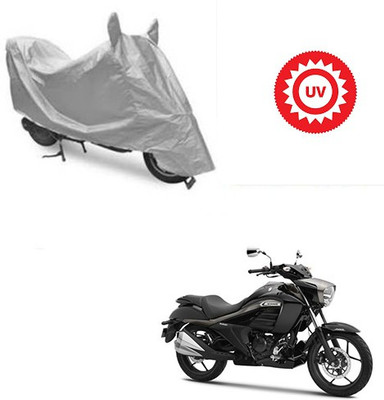 RPSENTTERPR Waterproof Two Wheeler Cover for Suzuki(Intruder, Silver)