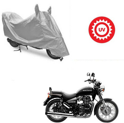 Atulit enterprises Two Wheeler Cover for Royal Enfield(Thunderbird 500, Silver)