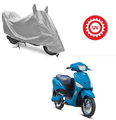 Atulit enterprises Waterproof Two Wheeler Cover for Hero(Electric Optima, Silver)