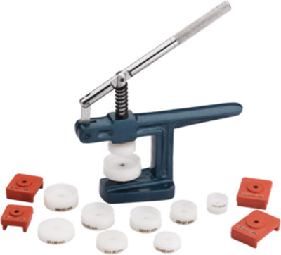 Scorpion Glass Fitting Machine with 12 Round Nylon Dies and 4 Square Dies|(Total of 16 Dies) Specially Designed to Square, Rectangle and Round Cases 16-piece Watch Repair Kit