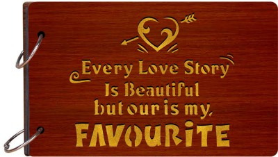 Craft Qila Every love story is beautyful Wooden Scrapbook Photo Album for Memorable Gift Size (26cm x 16cm x 4cm) Album(Photo Size Supported: 4 x 6 inch)