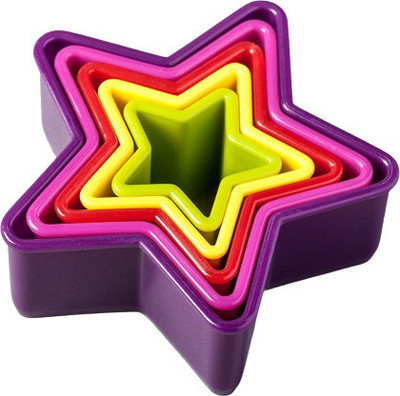 Bakers cutlery Plastic Star Shape Cookie Cutter Set, Biscuit Cookie Cutter(Pack of 5)