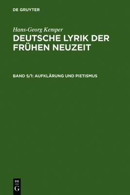 Aufklarung Und Pietismus(German, Hardcover, Kemper Hans-Georg)