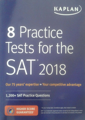 8 Practice Tests for the SAT 2018(English, Paperback, Kaplan Test Prep)
