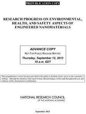 Research Progress on Environmental, Health, and Safety Aspects of Engineered Nanomaterials(English, Paperback, National Research Council)