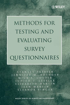 Methods for Testing and Evaluating Survey Questionnaires(English, Paperback, Presser Stanley)