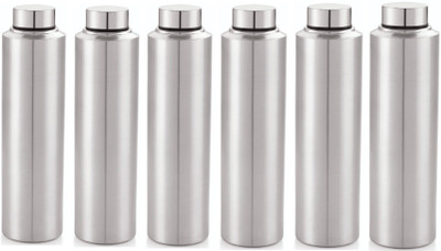 DURWASHA 1000 ml Steel Bottle(Pack of 6, Steel/Chrome)