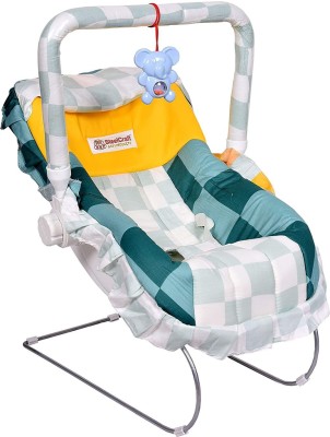 baby tone B.T 12 IN 1 Premium Baby feeding swing carry cot cum with mosquito net Rocker and Bouncer(Blue)