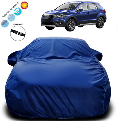 Purpleheart Car Cover For Maruti Suzuki S-Cross (With Mirror Pockets)(Blue)