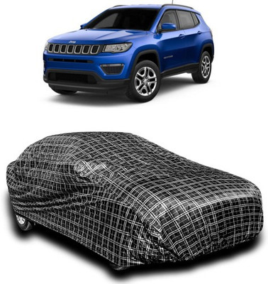 APNEK Car Cover For Jeep Compass (Without Mirror Pockets)(Silver, Black)