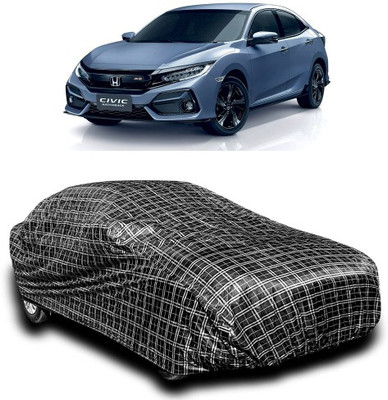 APNEK Car Cover For Honda Civic (With Mirror Pockets)(Silver, Black)