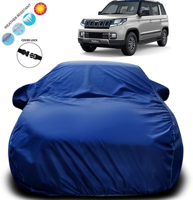 Purpleheart Car Cover For Mahindra TUV300 (With Mirror Pockets)(Blue)