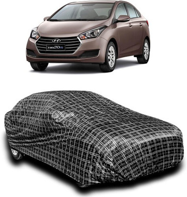APNEK Car Cover For Hyundai Xcent (With Mirror Pockets)(Silver, Black)