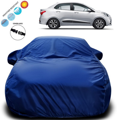 Purpleheart Car Cover For Hyundai Xcent (With Mirror Pockets)(Blue)